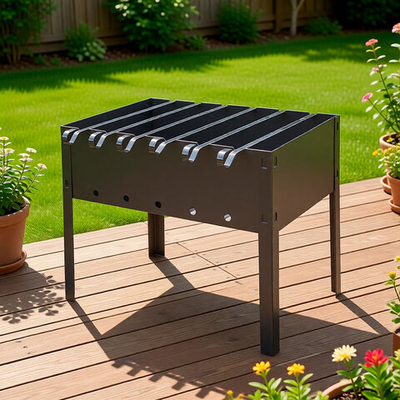 Мангал разборный 400*250*250*0,4мм + 5 шампуров, в коробке