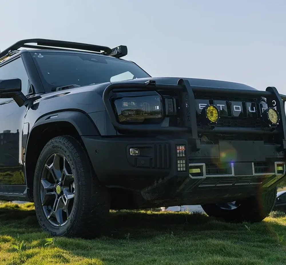 Силовой передний бампер кенгурятник для Jetour Traveller Джетур стальной бампер