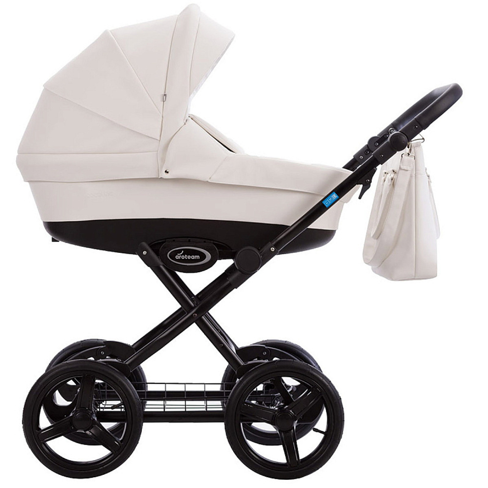 Детская коляска AroTeam Cocoline Prima 3 в 1 08 белая кожа