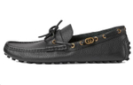 GUCCI Interlocking Gommino Loafers Men"s Black