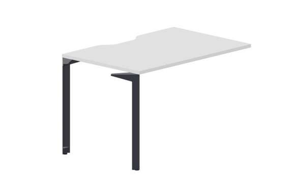 Стол 118х78х75см (эргономичный вырез) - приставной элемент