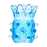 Насадка на фаллос голубая в форме ананаса (Цвет: голубой)