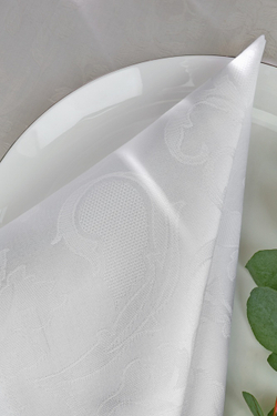 Скатерть 150x180 и 6 салфеток EmilioGatti Florida Bianco