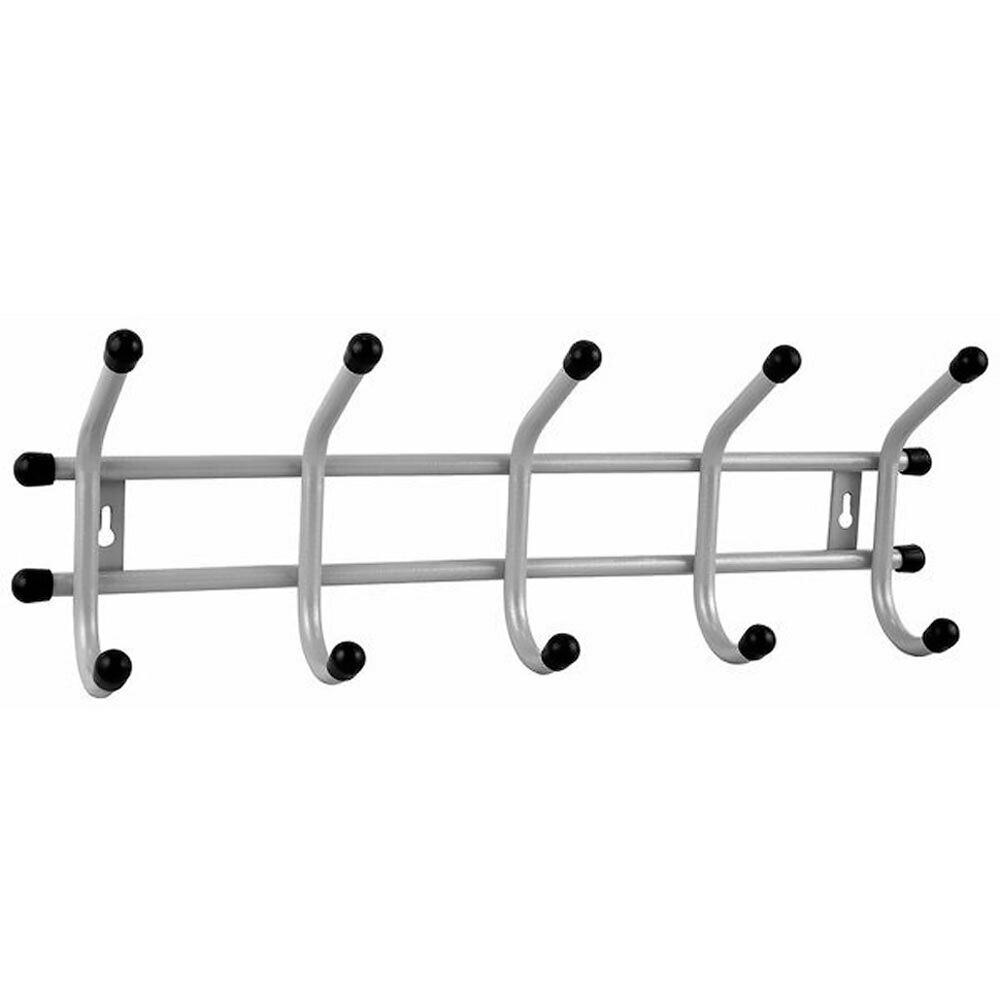 Вешалка настенная "Уют 5" 5 крючков, 460*75*160мм, цвет серый металлик