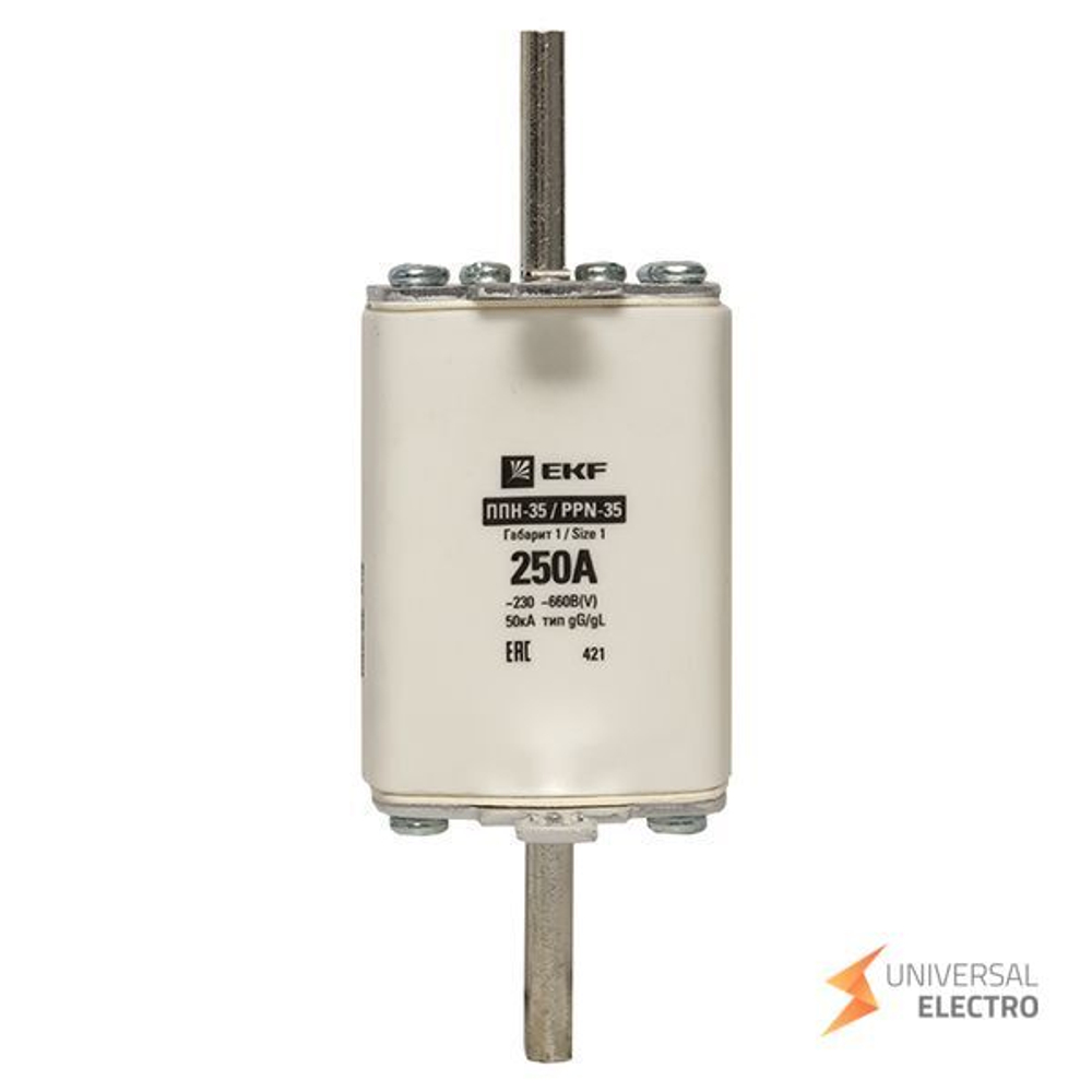Плавкая вставка ППН-35 250/250А габарит 1 EKF