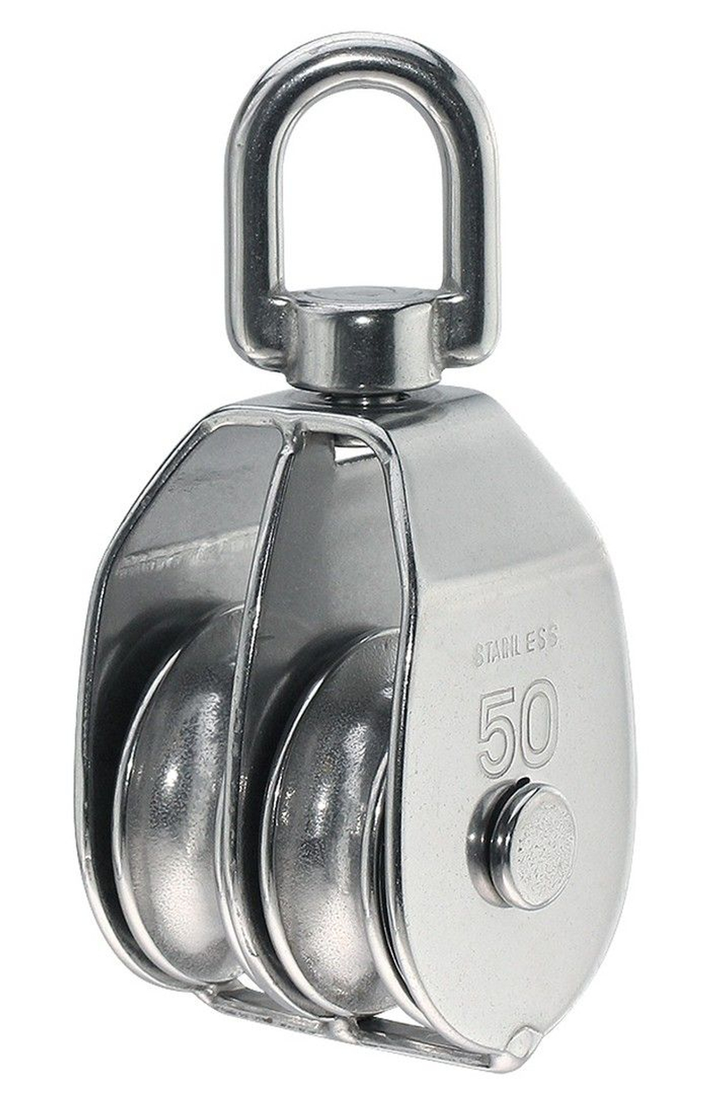 Блок двушкивный с вертлюгом "Мореман", 50 мм (10258941)