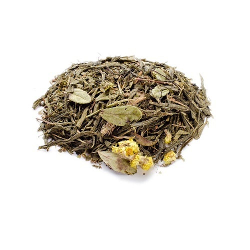 Зеленый ароматизированный чай с чабрецом 1кг
