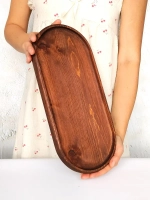 Поднос деревянный овальный