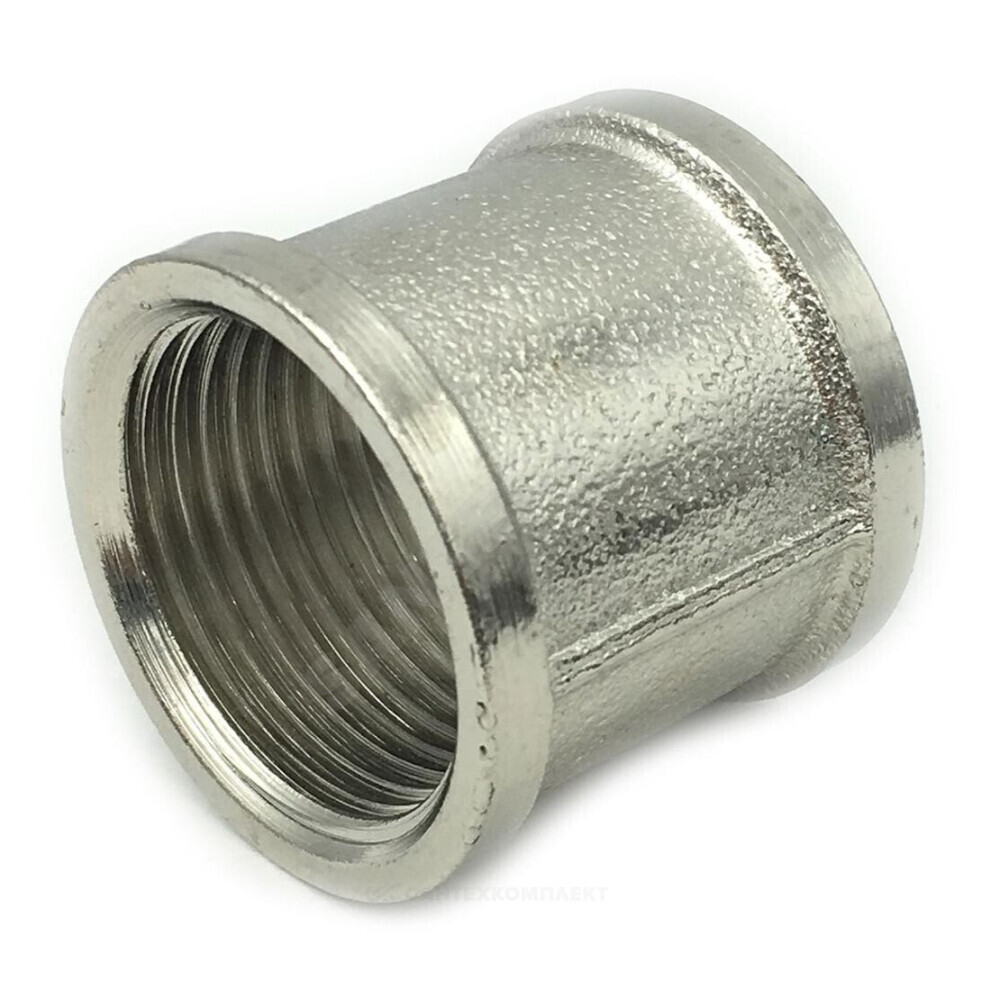 Муфта латунь никель Ду 15 (1/2") ВР/ВР SantechSystems .