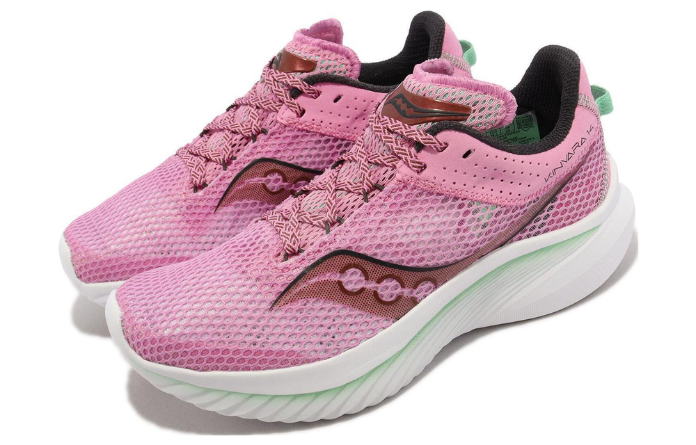 Saucony Kinvara 14 comfortable mesh shock absorption, non-slip wear-resistant low-cut casual running shoes women's pink