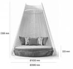 Лаунж-лежак плетеный Tagliamento Modern