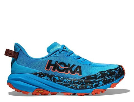 Кроссовки для бега женские Hoka Speedgoat 6 Сине-оранжевые