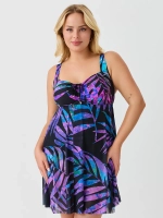 Купальник-платье слитный большой размер