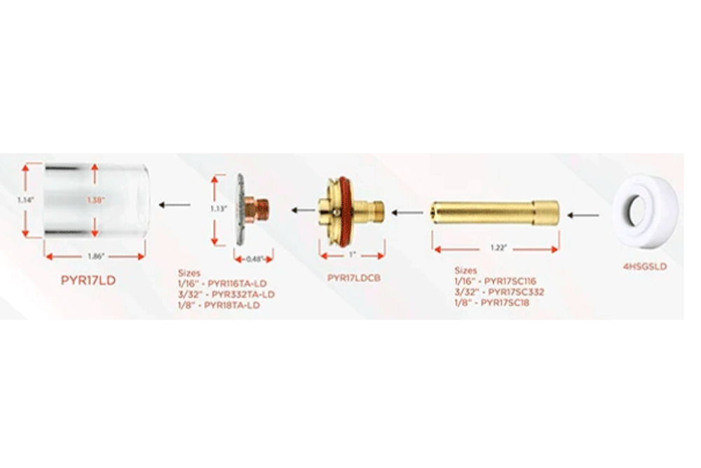 Держатель цанги 1,6mm-3.2mm тип PYREX LD