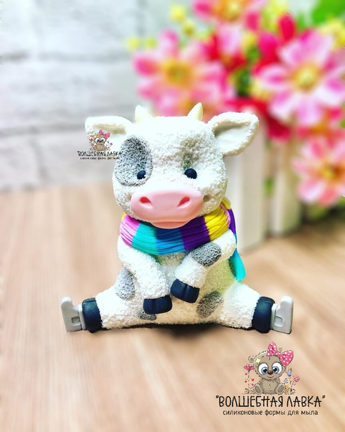 Силиконовая форма Бычок в шарфе