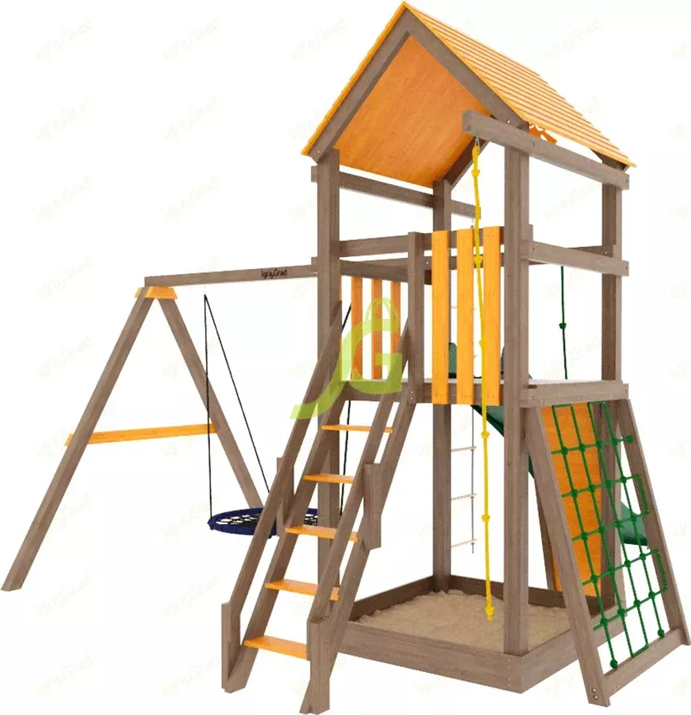 Детская площадка с качелями гнездо