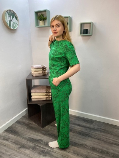 Костюм женский "Тропики зеленый К.П" брюки (ЮС)