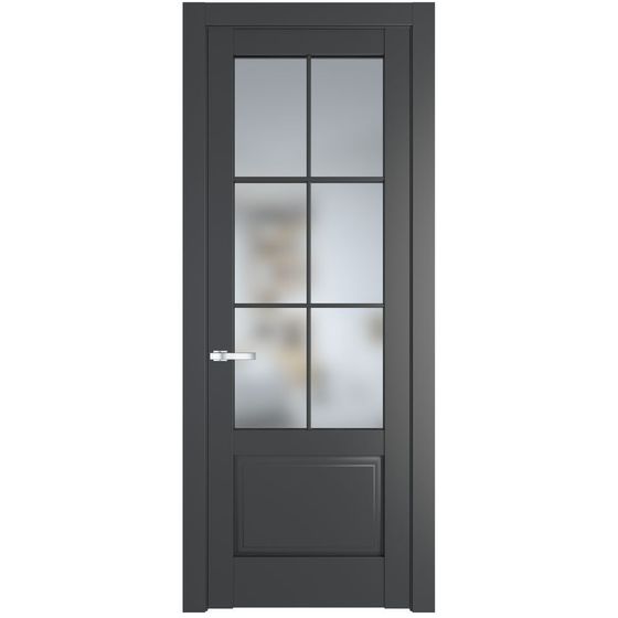 Межкомнатная дверь эмаль Profil Doors 4.2.2 (р.6) PD графит стекло матовое