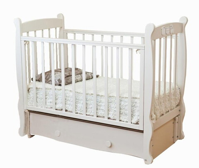 Детская кроватка Красная Звезда Елисей С-717 №5 Паровозик ваниль