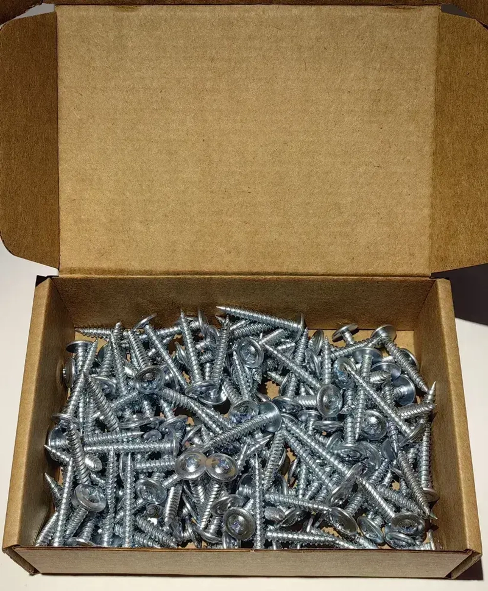 Саморез с прессшайбой 4.2х38 острый оцинк. 1кг