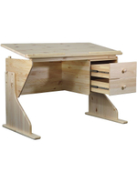 Растущая парта Рио трансформер для школьника 120х60х62 см / стол письменный деревянный с наклонной столешницей из массива сосны