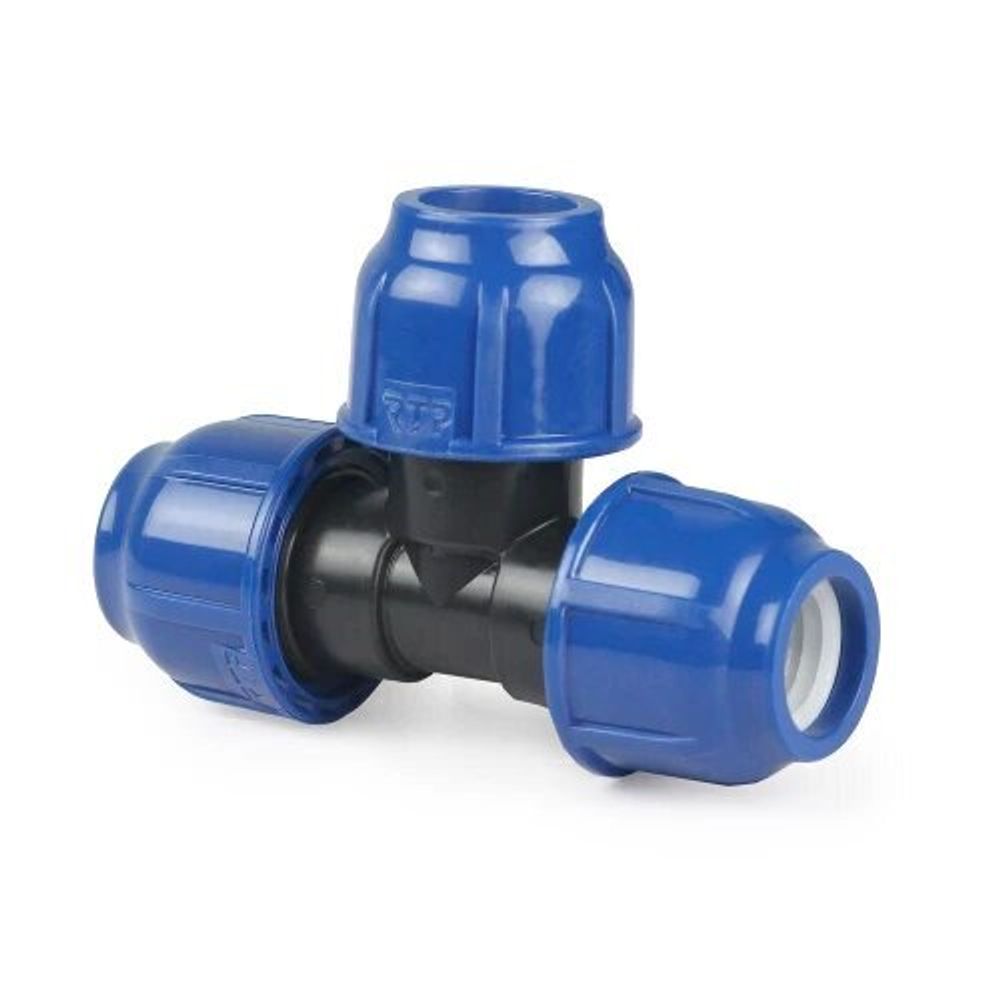 Тройник компрессионный PN16 d 25 для ПЭ труб,  РТП (14699)