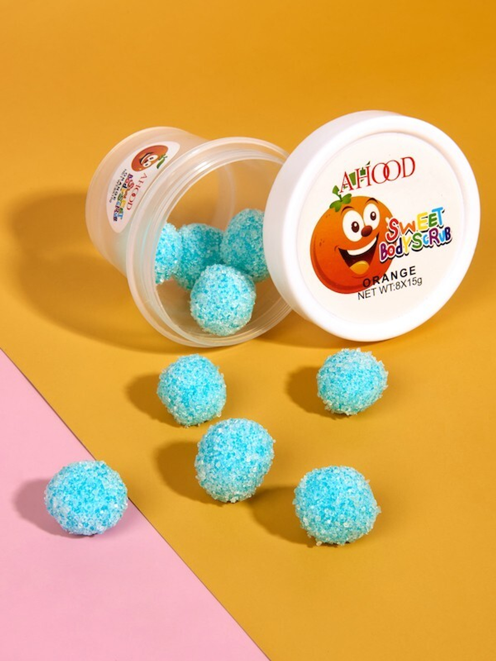 Cкраб для тела Ahood Sweet Body Scrub Orange сахарный Апельсин 7-8 шариков