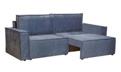 Диван-кровать Сатурн в стиле ЛОФТ ткань Чикаго 18 , велюр, механизм Еврокнижка, спальное место 202х155 см, пружинный блок Боннель, ниша для белья, широкие подлокотники