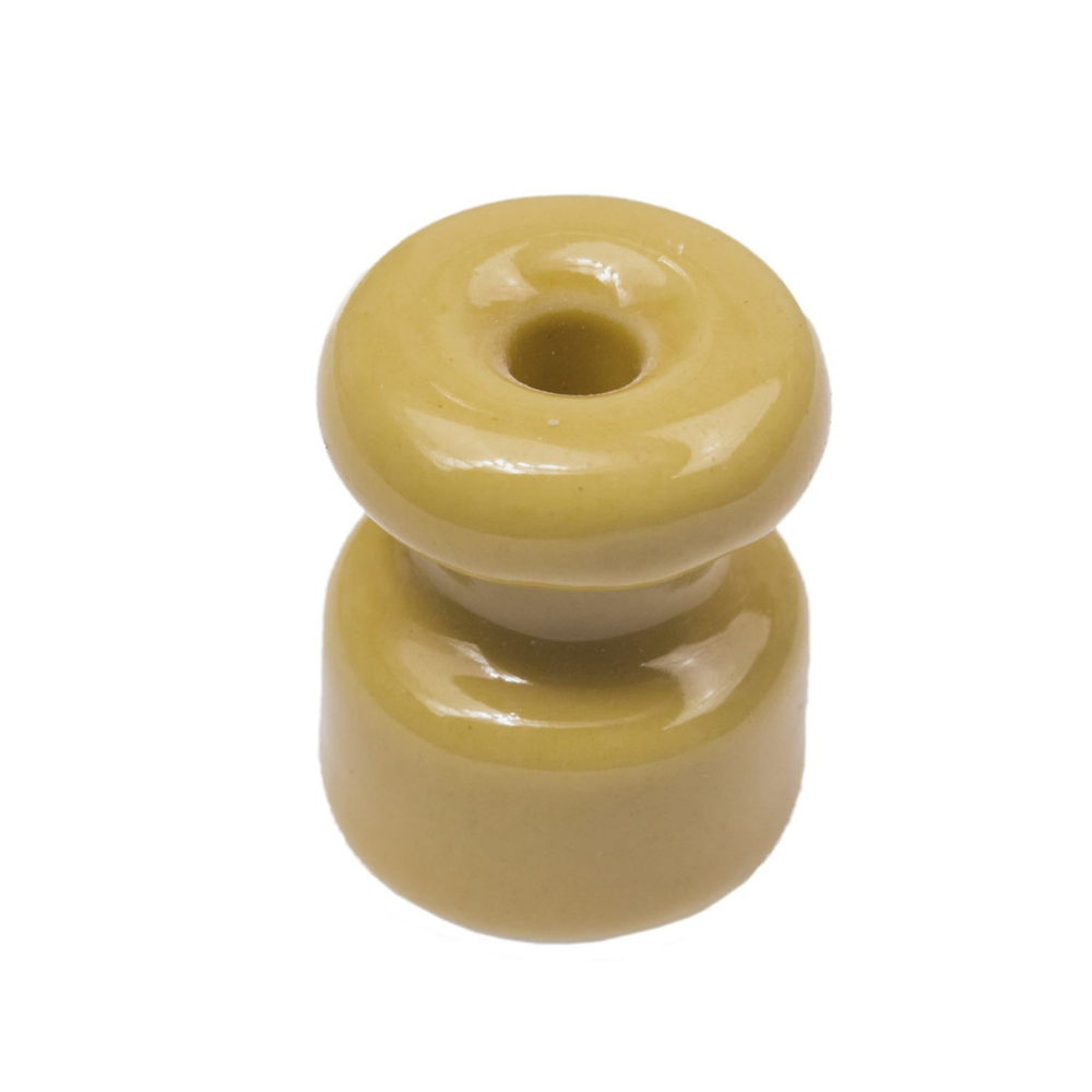 Изолятор для наружного монтажа R, керамика, цвет песочное золото (50 шт/уп) R1-551-019-50