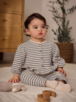 Кардиган и брюки в комплекте для малышей Next E66-464, Молочный, Синий