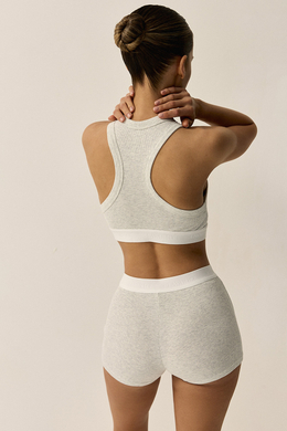 Боксеры с резинкой AVRORA Светло-серый меланж