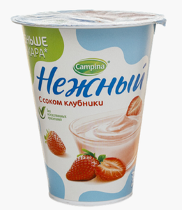 ЙОГУРТ НЕЖНЫЙ КЛУБНИКА 320ГР CAMPINA