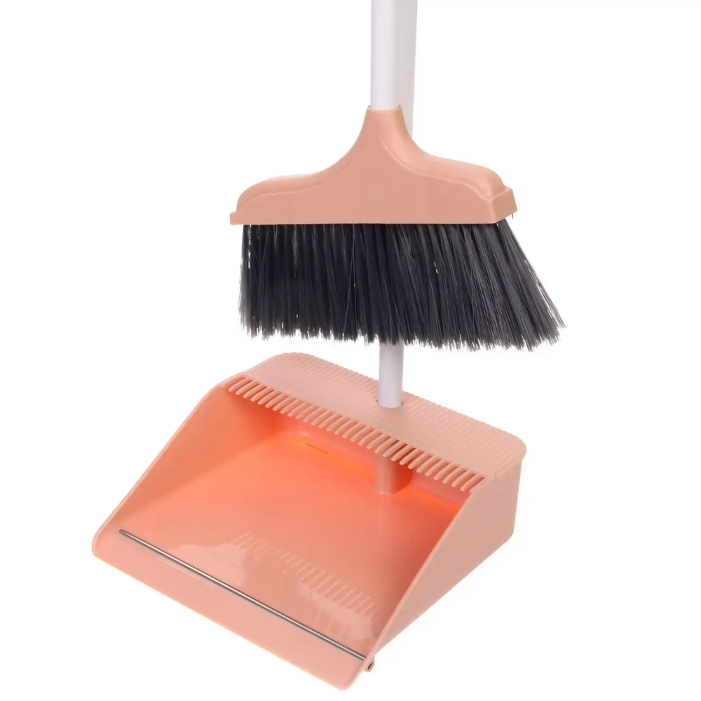 Набор для уборки, щетка для пола с совком «Комфорт» розовая 8012