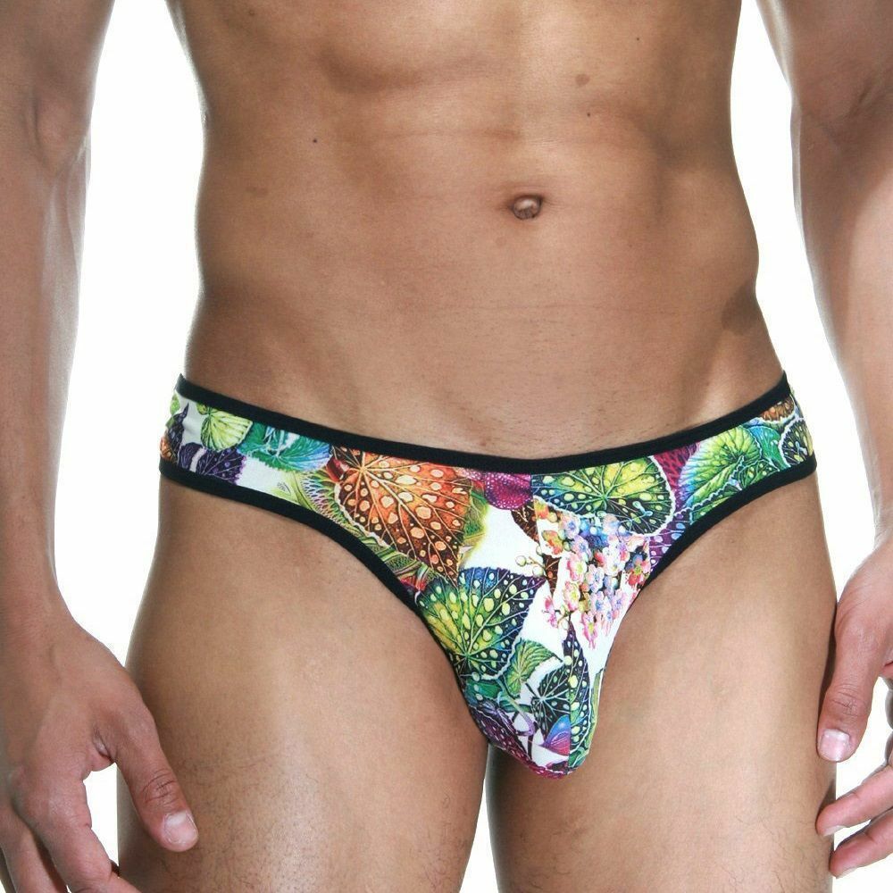 Мужские трусы стринги с цветочным принтом Cosmos Colors FR10_GP