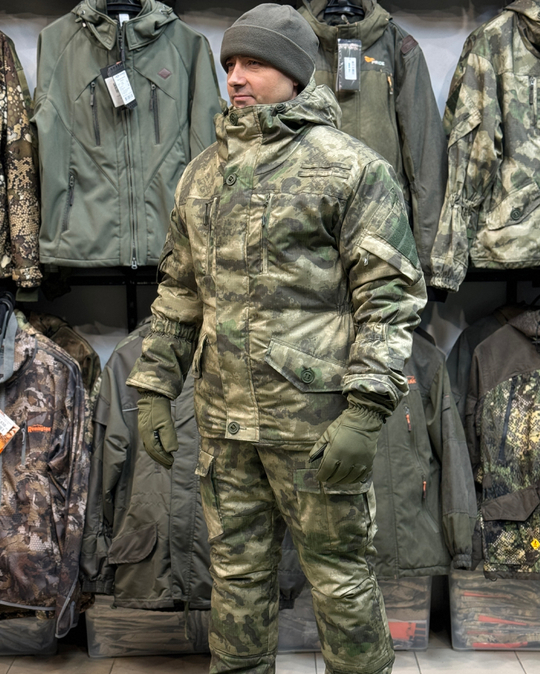 Костюм Горка 6 "Лес" Зима с флисом, Рип-стоп (Беларусь)