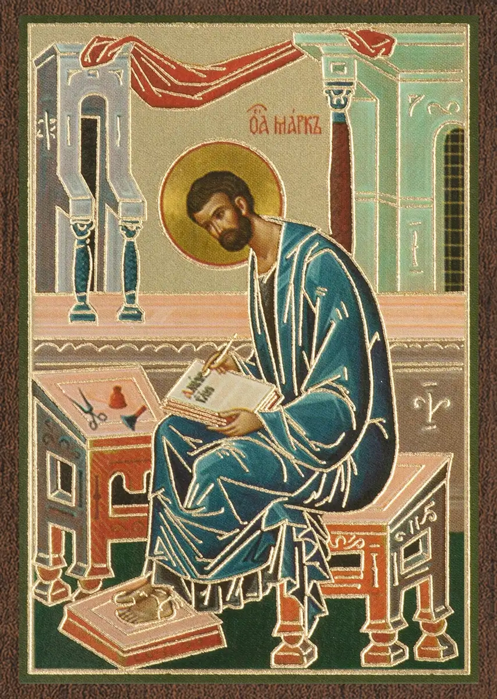 Икона "Апостол Марк" 6х9 на МДФ-6