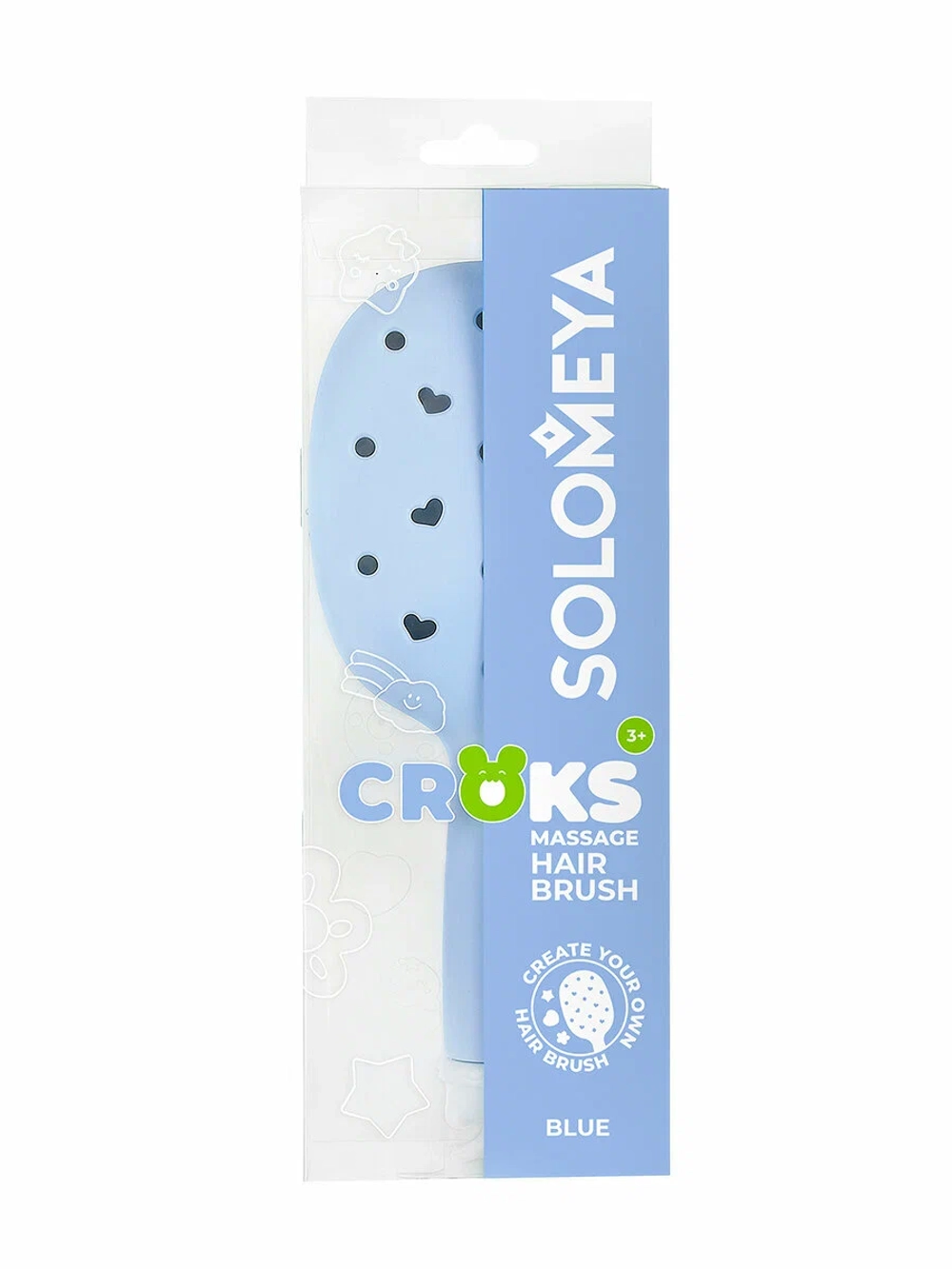Массажная расческа для волос с отверстиями для джиббитсов Solomeya