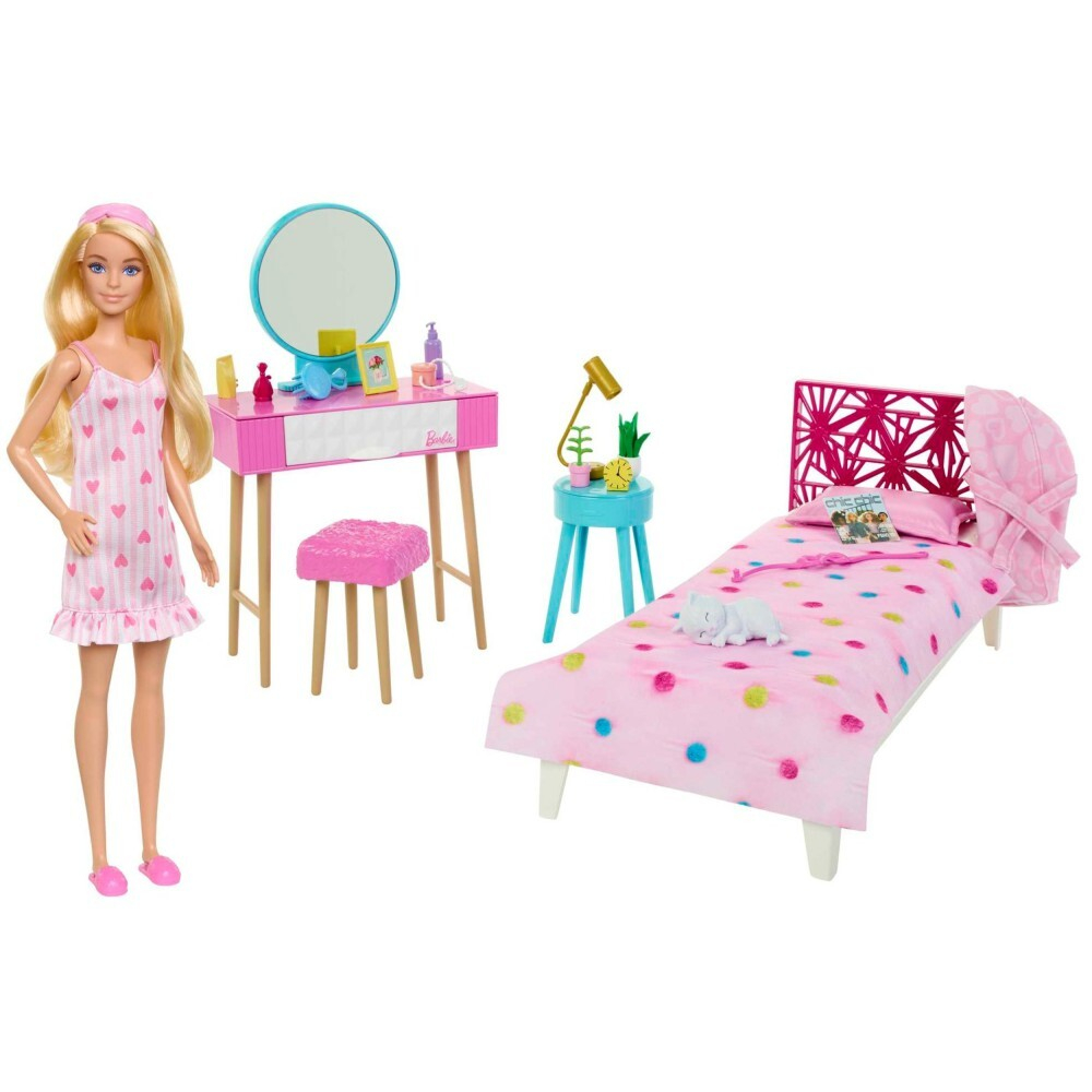 Barbie - Спальня для куклы Барби + аксессуары HPT55 / артикул   HPT55  / GTIN 194735167326