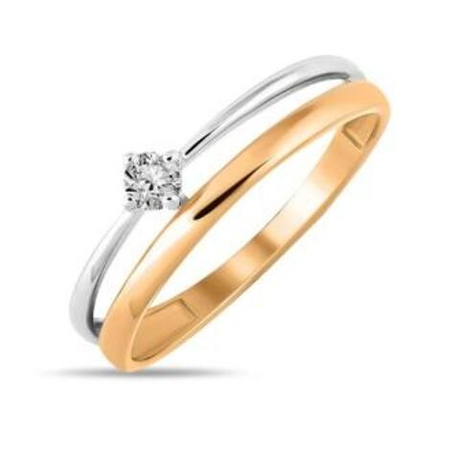 Кольцо из золота с фианитами