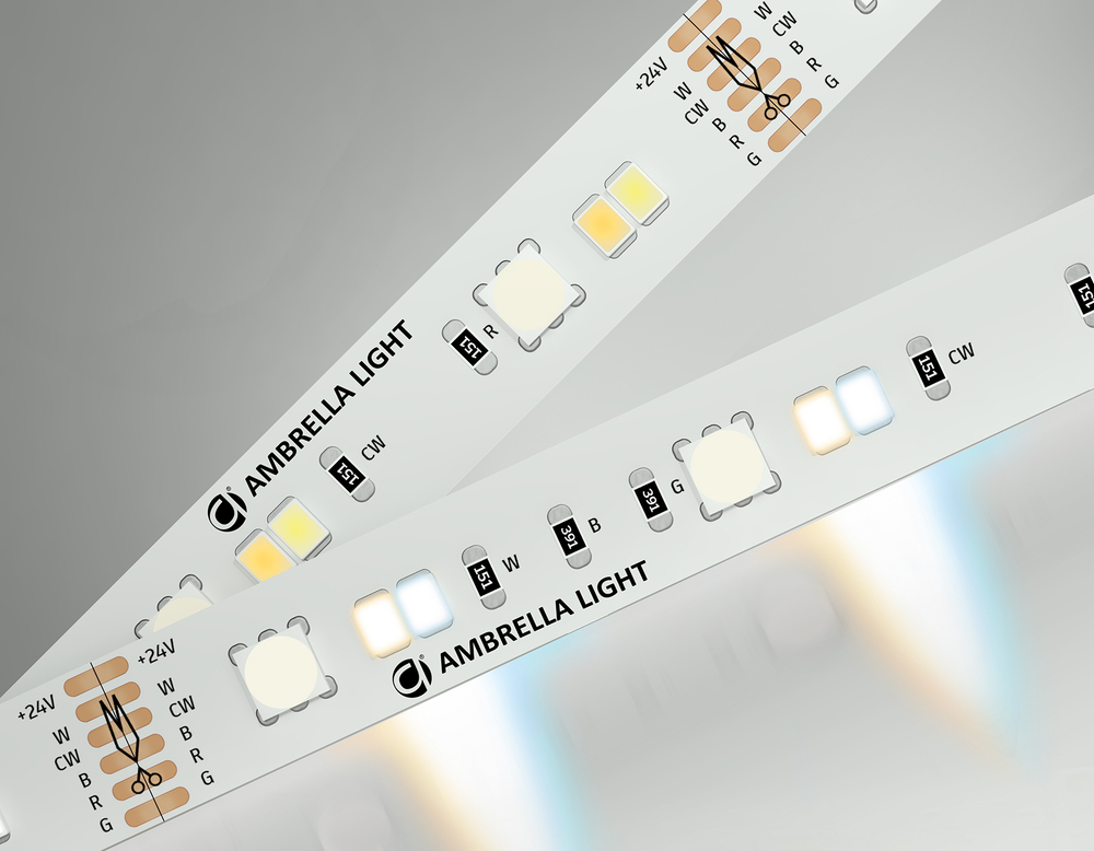 GS4501 5050+2835 90Led/ 13W m/ 24V IP20 RGB+CCT 3000-6500K/5000*12*1.87mm (6 конт.)