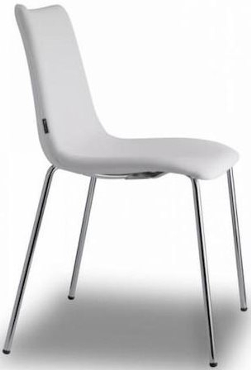 Стул с обивкой Scab Design Zebra Pop 4 legs, хром, белый