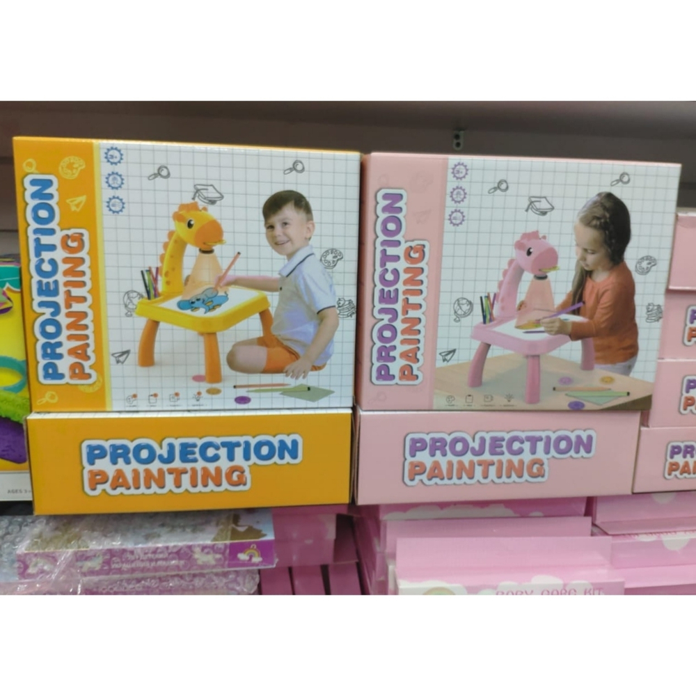 Детский столик для рисования с проектором, стол - мольберт "Projector Painting, Projection Painting"