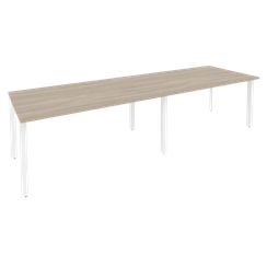 Onix Стол переговорный O.MP-PRG-2.4 Дуб Аттик/Металл Белый 3160*980*750