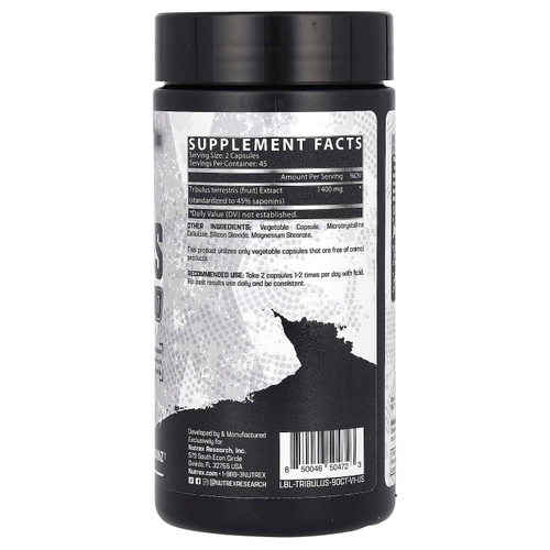 Nutrex Research, Tribulus 1400, 90 капсул (700 мг в каждой капсуле)
