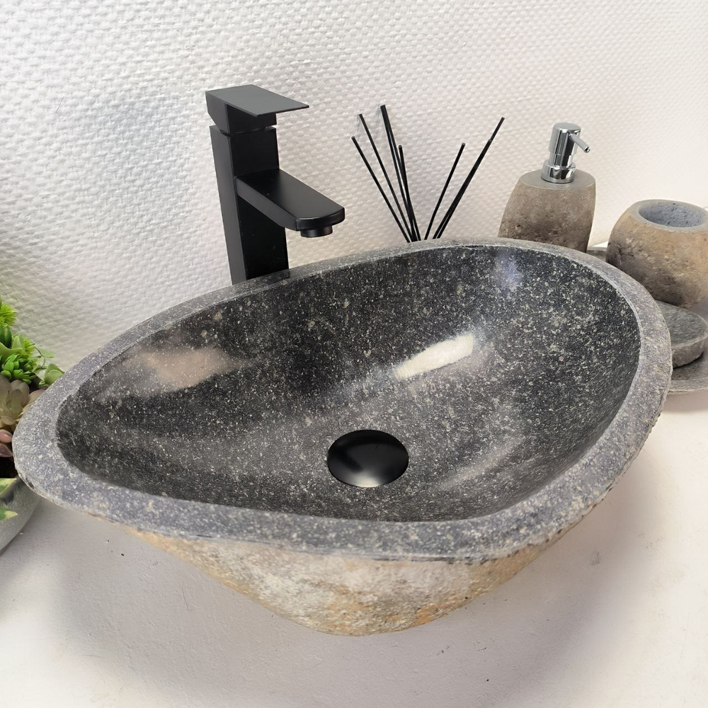 Раковина из речного камня RS-63516 (48*35*15) 0122