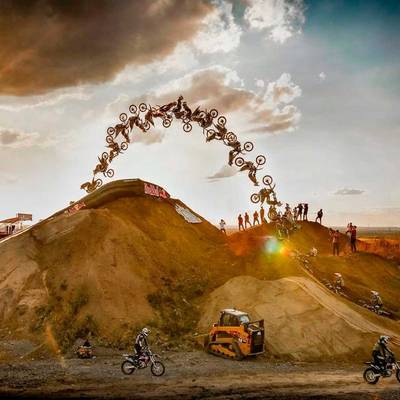 Надувная подушка «RideSlop» для байк-трюков и прыжков, 9×4×1,5 м