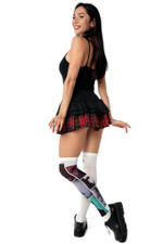 Белые гольфы с пугающим принтом (Цвет: белый)