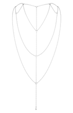 Серебристое плетеное украшение Magnifique Back and Cleavage Chain (Цвет: серебристый)