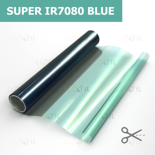 Пленка для окон атермальная SUPER IR7080 Blue керамика LUXFIL, на отрез (ширина рулона 1,524 м.)
