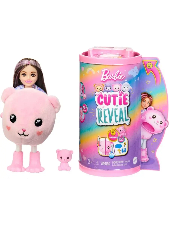 Кукла Барби Кьюти Ривл Cutie Reveal mini Мишка HKR19 челси